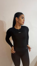 Blusa RUN Manga Longa Preta