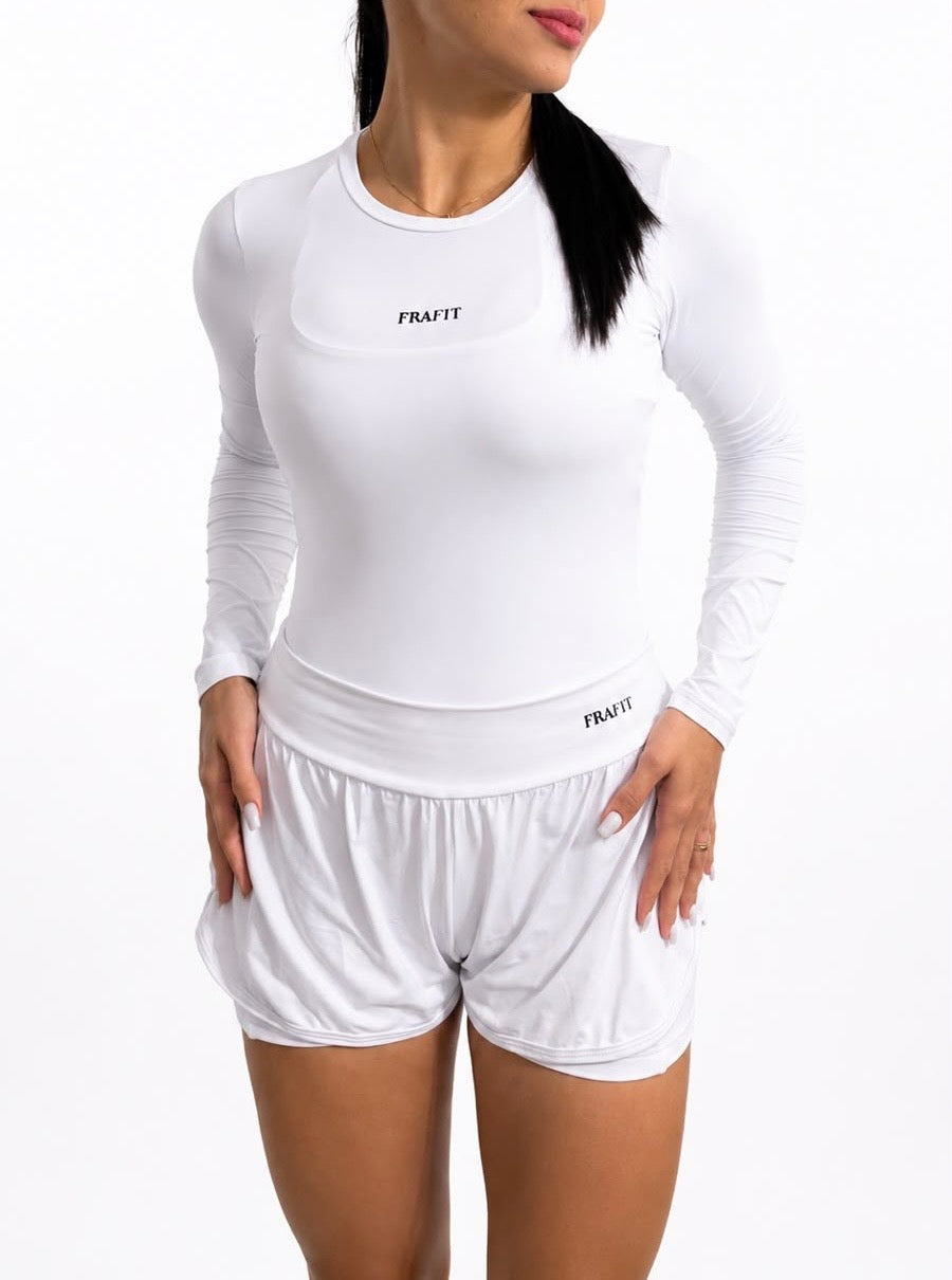 Blusa RUN Manga Longa Branca