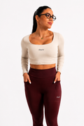 Cropped Manga Longa Off white