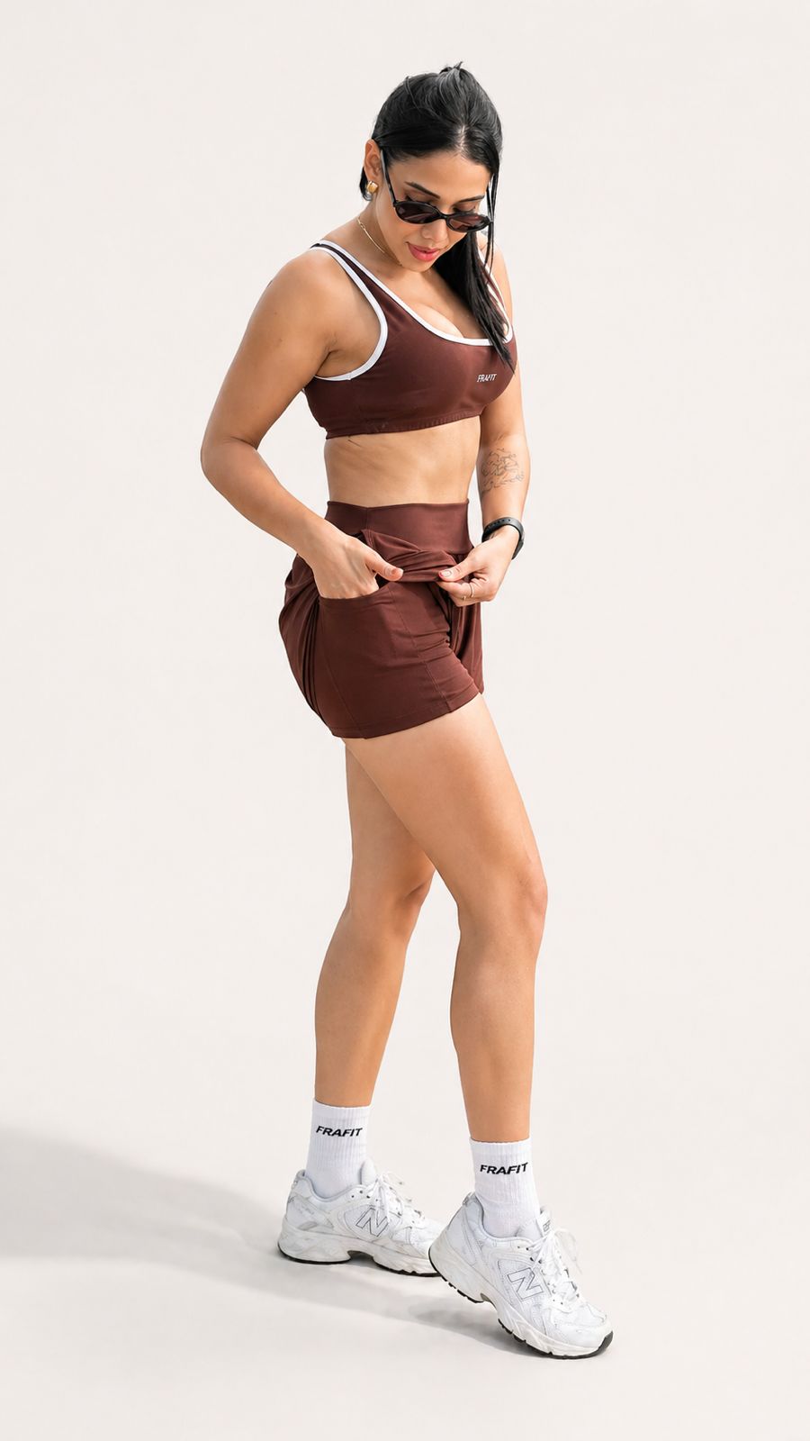 Shorts RUN Marrom
